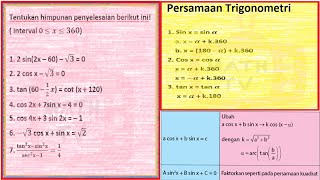 Persamaan Trigonometri Lengkap Dengan Variasi Soal (Mantapfull)