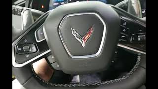learning about the interior of the 2021 Corvette C8 2LT