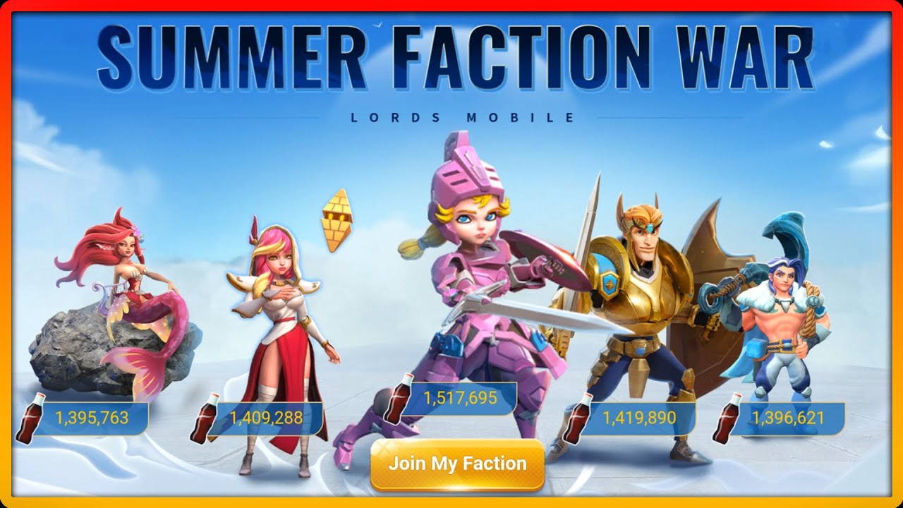 Lords Mobile New Event Summer Faction War Overview | Infinite Gaming