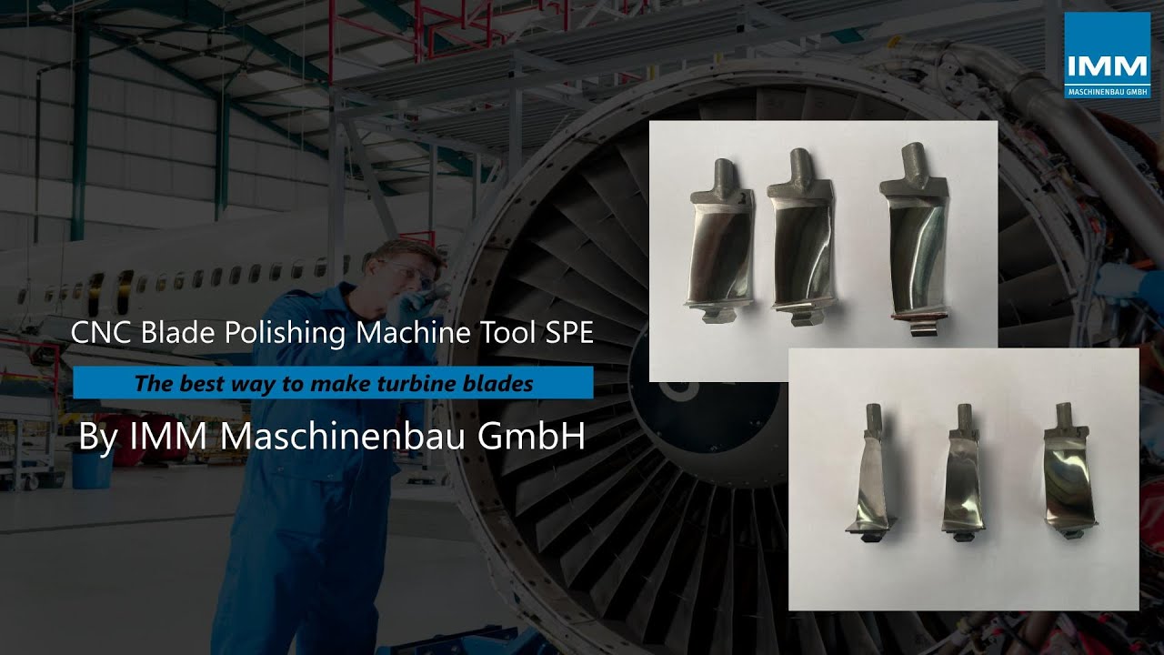 Aircraft engine turbine blade polishing and finishing on an SPE machine tool YouTube