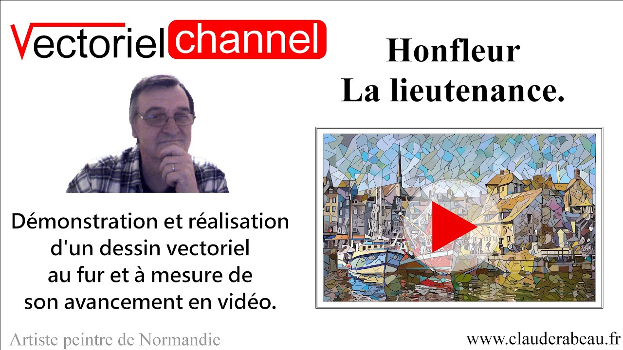 Honfleur La lieutenance en dessin vectoriel.