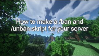 How to make a /ban and /unban skript Net Worth
