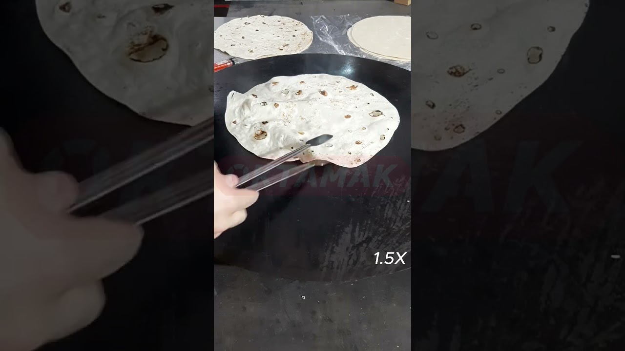 #Tortilla #Lavaş Makinesi'den elde edilen &uuml;r&uuml;nlerin sacda pisirilmesi / Cooking of pressed #dough