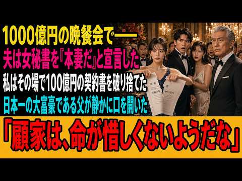 1000億円の晩餐会で――夫は女秘書を「本妻だ」と宣言した私はその場で100億円の契約書を破り捨てた日本一の大富豪である父が静かに口を開いた「顧家は、命が惜しくないようだな」