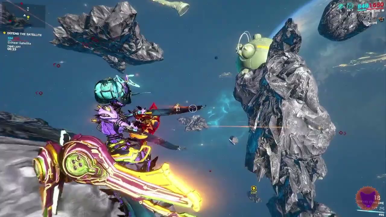 Warframe - Archwing mission using Corvas Prime