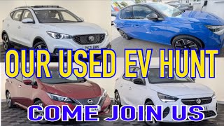 We go Used EV buying. Tight budget. Very busy EV Market!