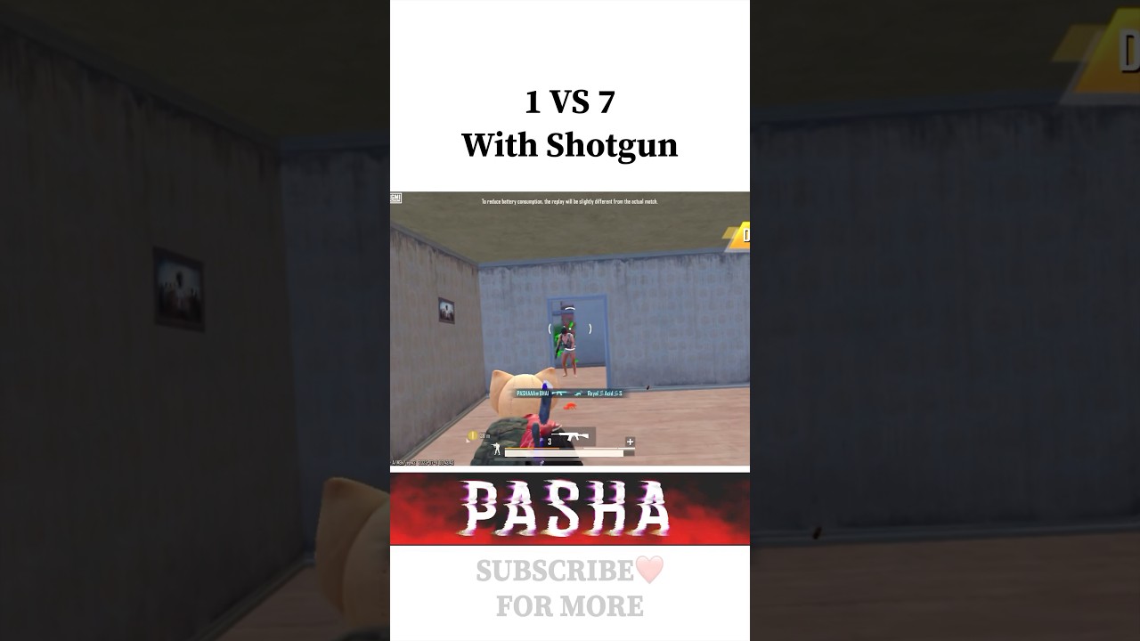 🔥 Insane 1 vs 7 Clutch with Shotgun in BGMI! 😱 