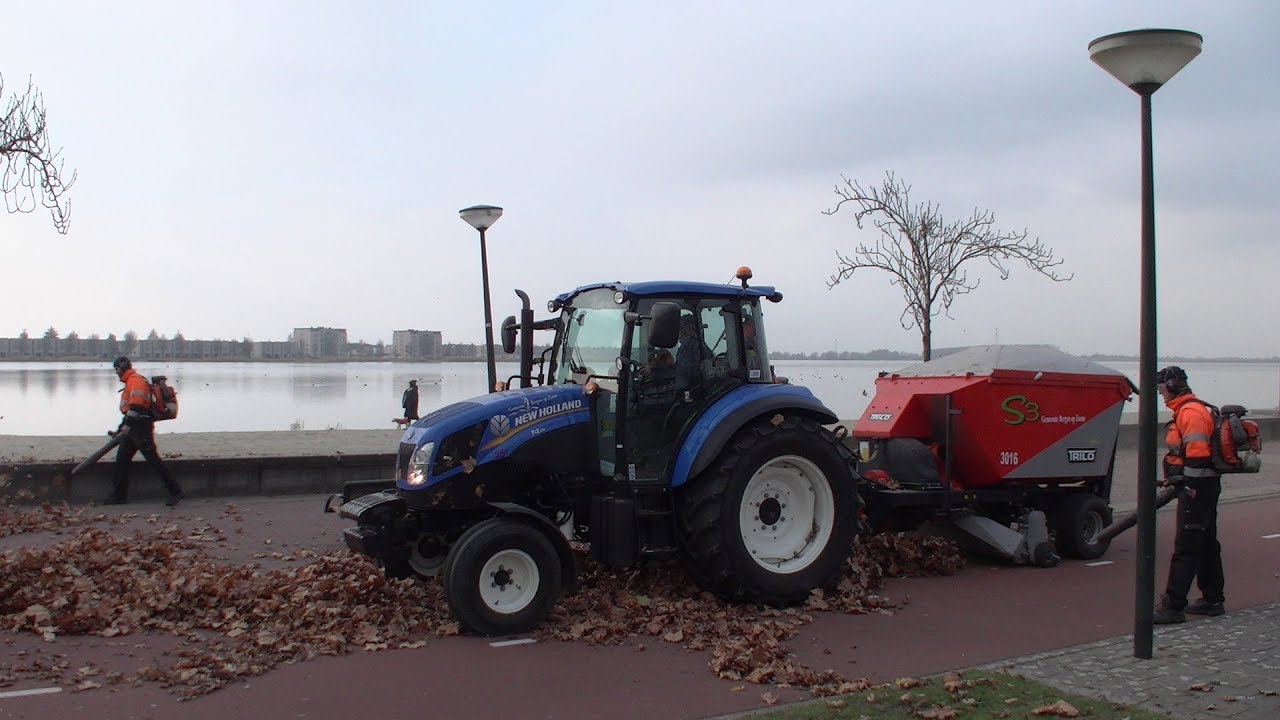 Blad ruimen op Boulevard in Bergen op Zoom