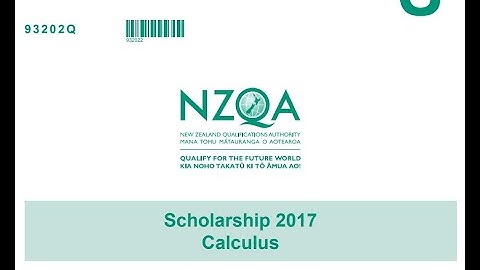 Scholarship Calculus 2017 Full Walk-through Question 1-5 | Noaki Tutorial