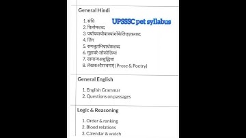 Thumbnail of UPSSSC PET syllabus 2022 of hindi। ।_#UPSSSC pet_#pet_@Agri Study92