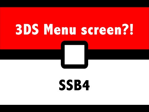 3DS Menu screen?! SSB4