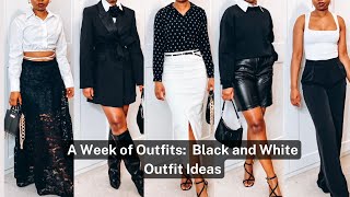 A Week of Outfits | Black and White Outfit Ideas | Minimal Styling | Lucywachowe