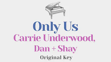 Only Us - Carrie Underwood, Dan + Shay Version (Piano Karaoke) - Instrumental cover lyrics