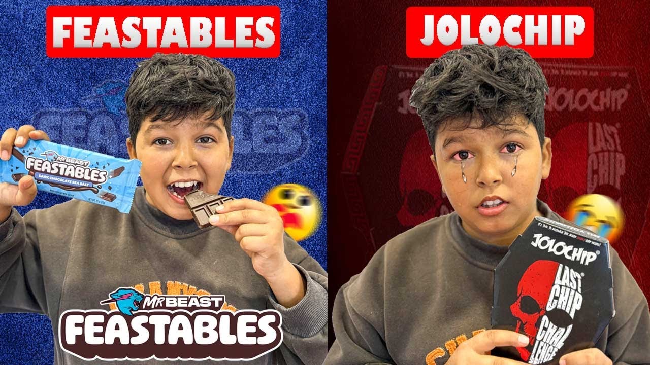 Trying @MrBeast Feastables and Jolo Chips