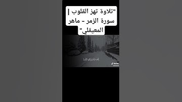 "خشوع لا يوصف 🌿 | تلاوة مؤثرة للشيخ ماهر المعيقلي من سورة الزمر"