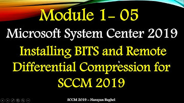 Installing BITS and Remote Differential Compression for SCCM 2019 -05