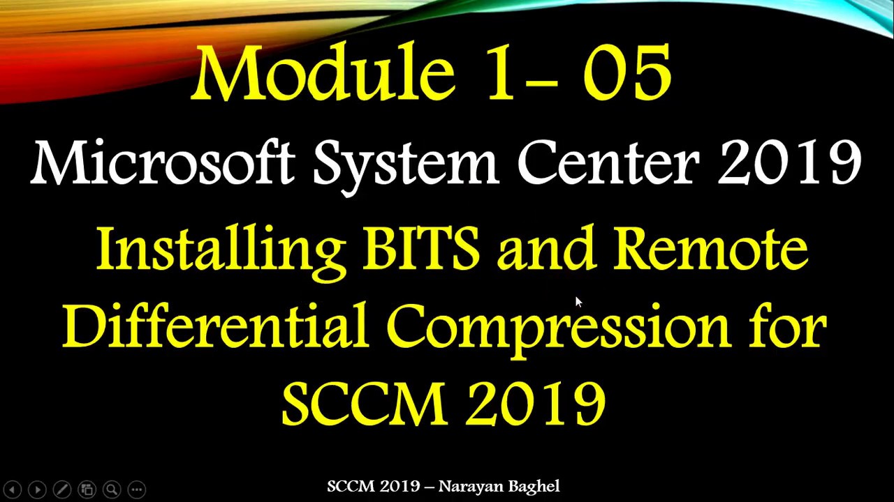 Installing BITS and Remote Differential Compression for SCCM 2019 05