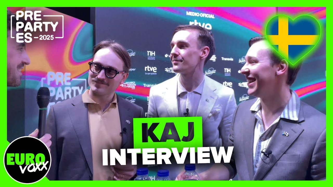 🇸🇪 KAJ — JUST TAKE A SAUNA (ИНТЕРВЬЮ) @ Madrid PrePartyES 2025 // Швеция, Евровидение 2025