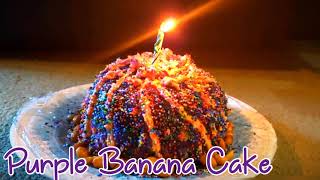 Soft And Spongy Banana Cake | Purple Banana Cake | How to make Banana cake | Birthday cake