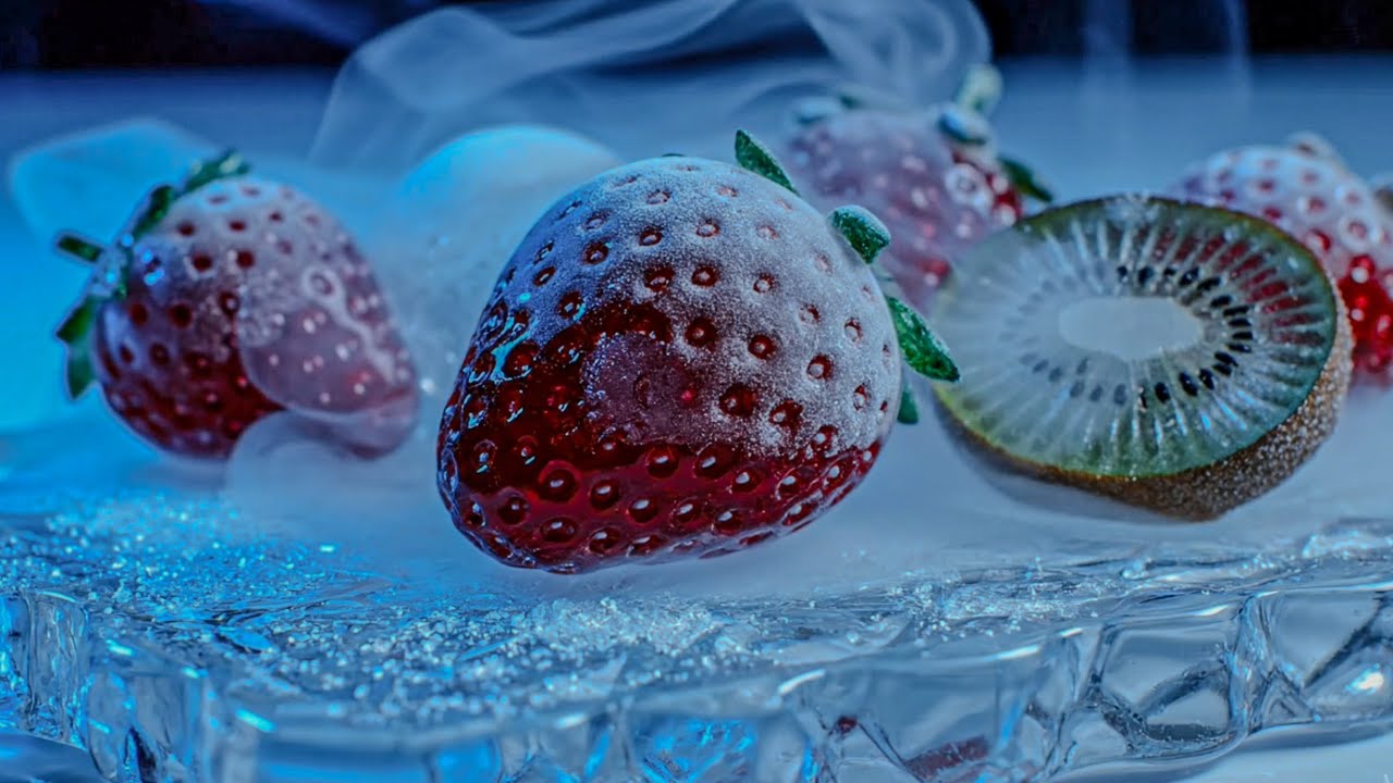 Crushing Frozen Fruit & Ice! 🧊🍓 (ASMR) |  Extremely Satisfying ⚠️ Glass vs. Knife  