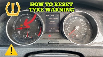 VW MK7 7.5 Tyre Pressure Warning Light Reset Procedure TPMS