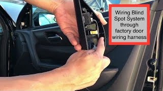 Wiring Blind Spot Monitor System through door wiring harness 2010-2013 Acura ZDX 2007-2013 Acura MDX