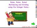 Multiplying and Dividing Integers Quiz