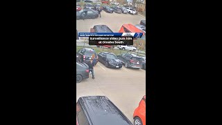 Surveillance video shows man allegedly stealing car at Omaha high school