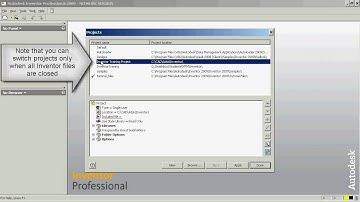 Autodesk Inventor - How to create Projects