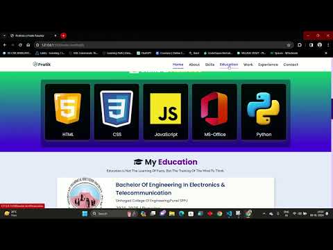 CodSoft internship Task-4  personel portfolio for sample