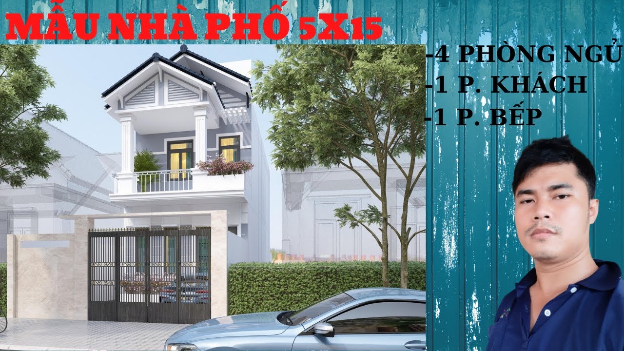 Mẫu thiết kế nhà phố 5x15 một lầu một trệt tuyệt đẹp - youtube