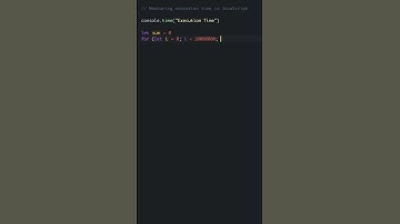 JavaScript Example - Measuring Execution Time