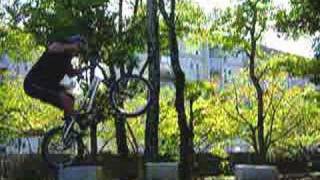 酔いどれ自転車トライアル#059-10月のチャリ練習風景動画。もうちょっと跳べたらな~~~
