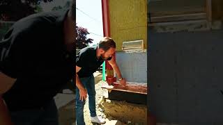 Copper flashing over the foundation