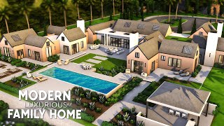 Sims 4 Modern Luxury Family Home | The Sims 4 Speed Build [No CC]