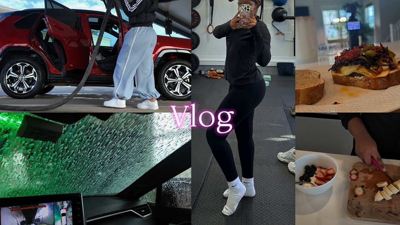 VLOG | Home Pilates, Car Wash, Cleaning & Home Burger