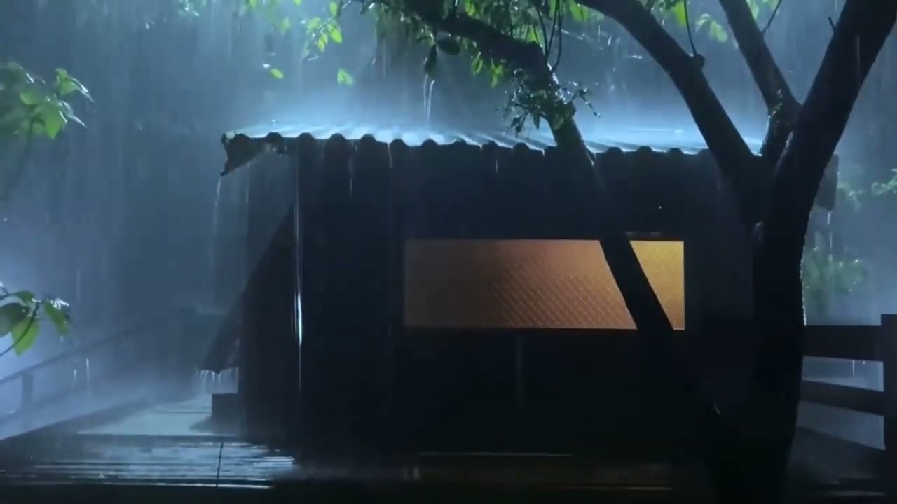 Немедленно засните менее чем за 3 минуты с проливным дождем и грозой на металлической палатке