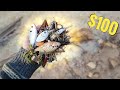 100 worth of fishing lures in a drained lake