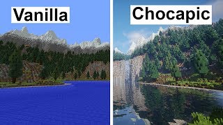 Minecraft Vanilla vs Chocapic13 V6 Extreme (Super Duper Graphics Pack) [4K/60FPS]