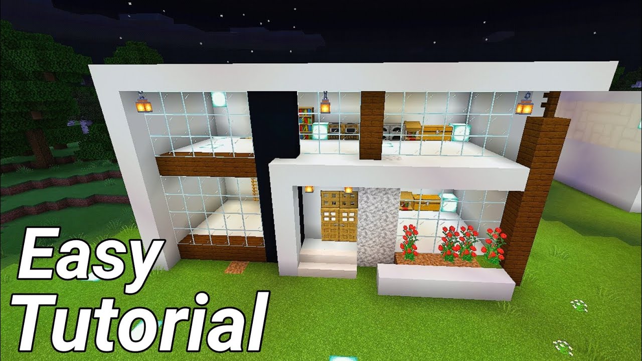 Minecraft: How To Build a Easy Small Modern House Tutorial #37 - YouTube