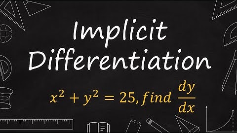 Implicit Differentiation (x^2 + y^2 = 25, solve for dy/dx)