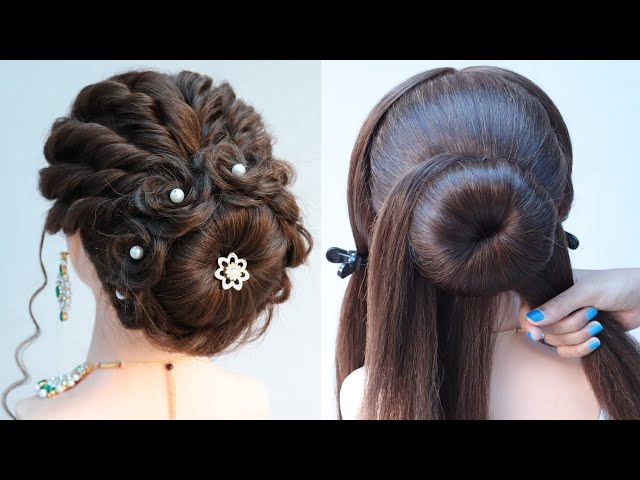 Beautiful Hairstyles For Brides Floral Hairstyle Bun Rose s Hair style Juda  Hair style Girl shorts - video Dailymotion