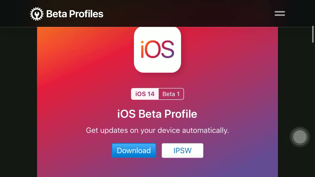 download ios 14 profile