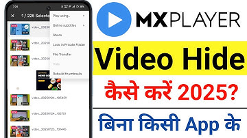 Mx Player me video private kaise kare,mx Player me video hide kaise kare,hide video on mx Player