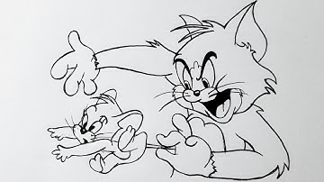 How to draw tom and jerry easy step by step
