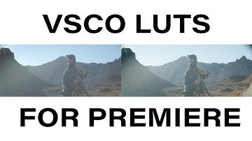 How to create VSCO Luts for Premiere