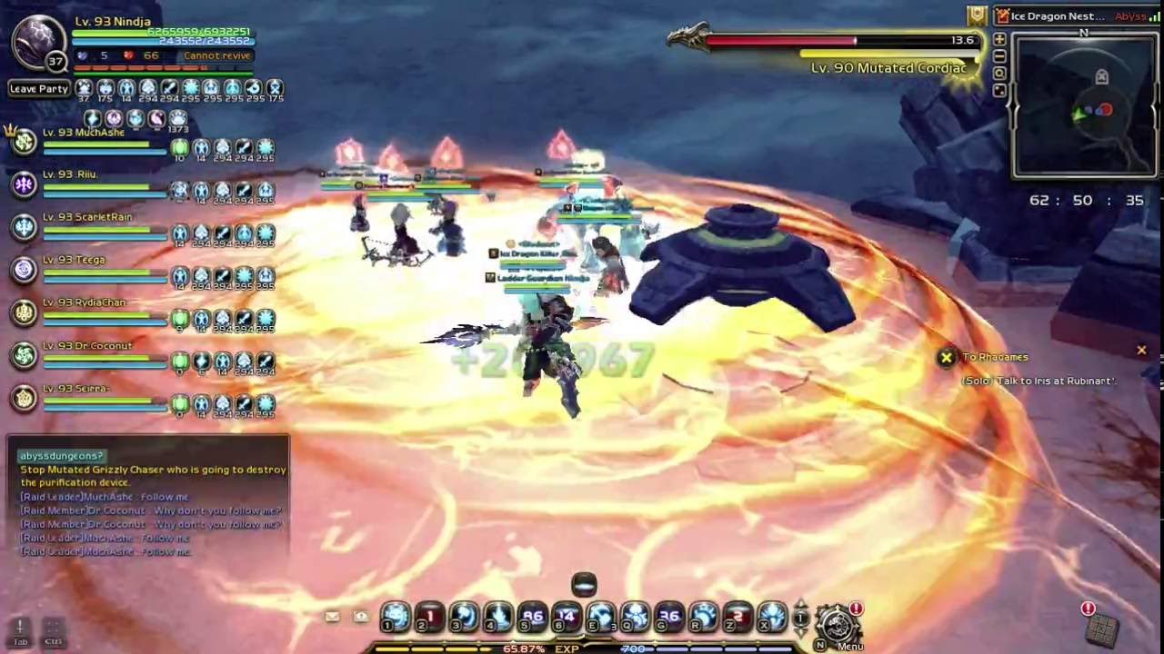 Dragon Nest - Ice Dragon Nest HardCore 93lv Destroyer POV