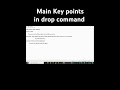 Main Key points in drop commands in SQL with examples #trendingshorts #viralvideo