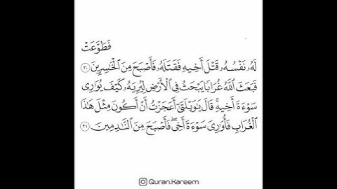القارئ عبد الله الجهني - سورة المائدة - من الآية 30 إلى الآية 31