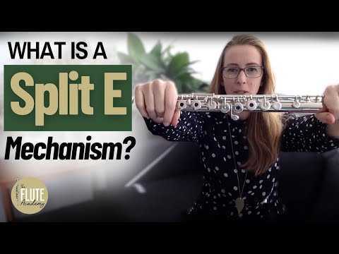 What is a "split E mechanism" on the flute?